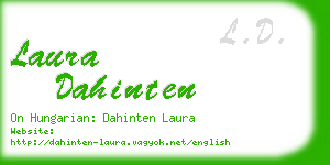 laura dahinten business card
